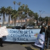 Manifestación en contra de minera Los Pumas