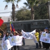 Manifestación en contra de minera Los Pumas